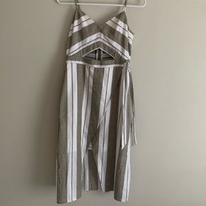 Express Cut Out Striped Cami Dress